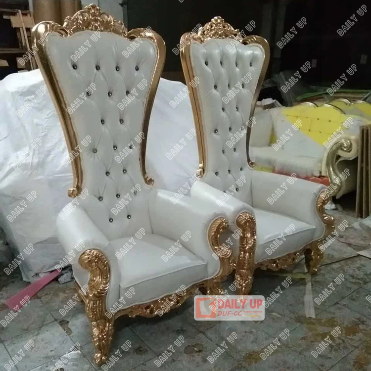 Wholesale Cheap High Back King Throne Chair For Sale Royal Gold Classic