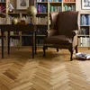 Engineered Click System Herringbone Parquet Oak Brushed and Lacquered Wood Flooring