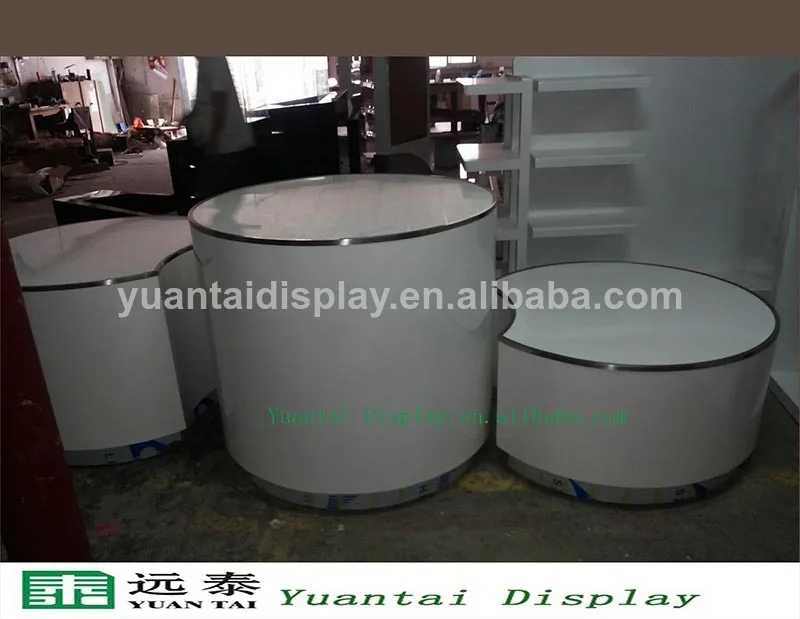 Wooden Round Display Table For Storemall Retail Wooden Round Display Table For Storemall Retail