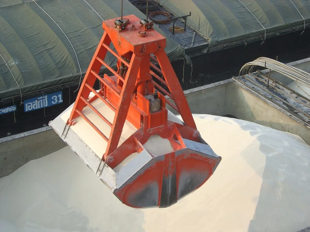 Seaport Ship Unloader Mechanical Hydraulic Grab Bucket For Marine Crane