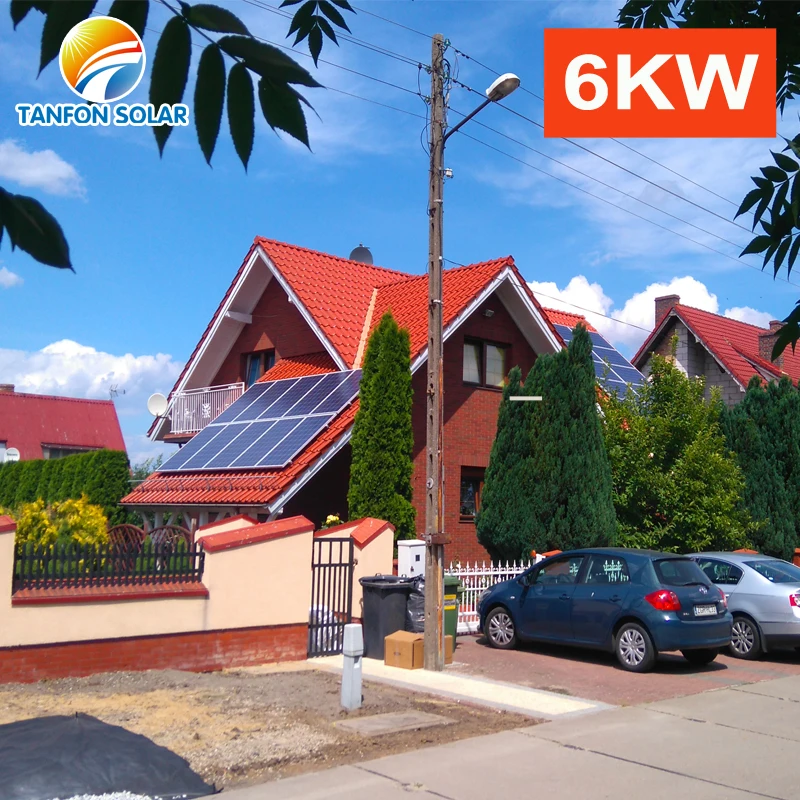 Tanfon 6kw güneş elektrik üreten güneş ev sistemi için Dubai pazarı