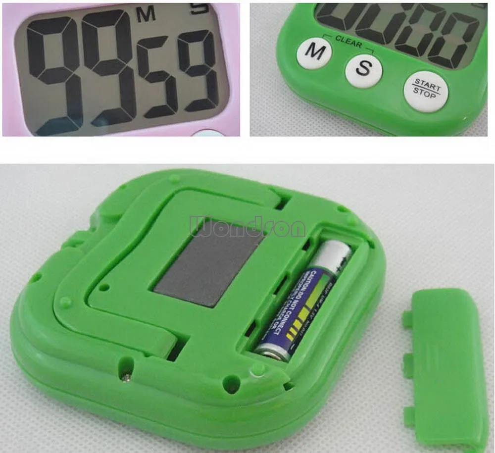 2.9 Inch Lcd Big Screen Aaa Battery Countdown 4 Color Digital Kitchen