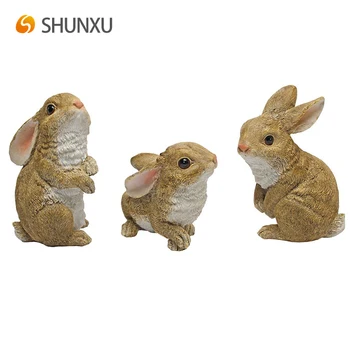 resin garden bunnies