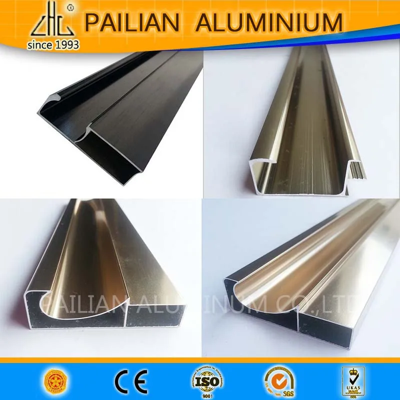 Caliente! gabinete de aluminio de extrusión de perfiles, c canal ... Molduras de aluminio para muebles