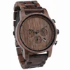 2019 Hot selling quartz mens wrist chronograph wood watches men