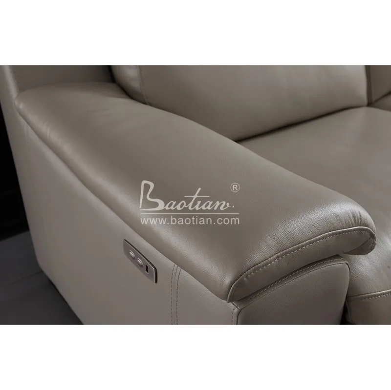 European Design Genuine Italian Leather Recliner Sofa Set Motional
