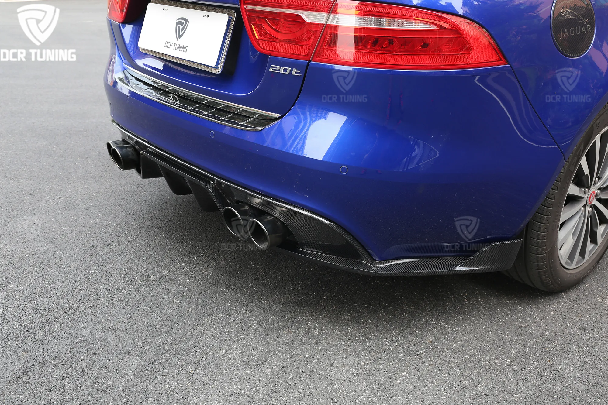 汽車保險槓 a style for jaguar xe rear exhaust diffuser 205