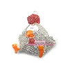 Bulk Esater Chick Charms Pendant Necklace Crystal Rhinestone Pendant for Easter Gift