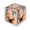 Clear Acrylic Cube Photo Frame, 6 Sided Acrylic Plexiglass Photo Cube