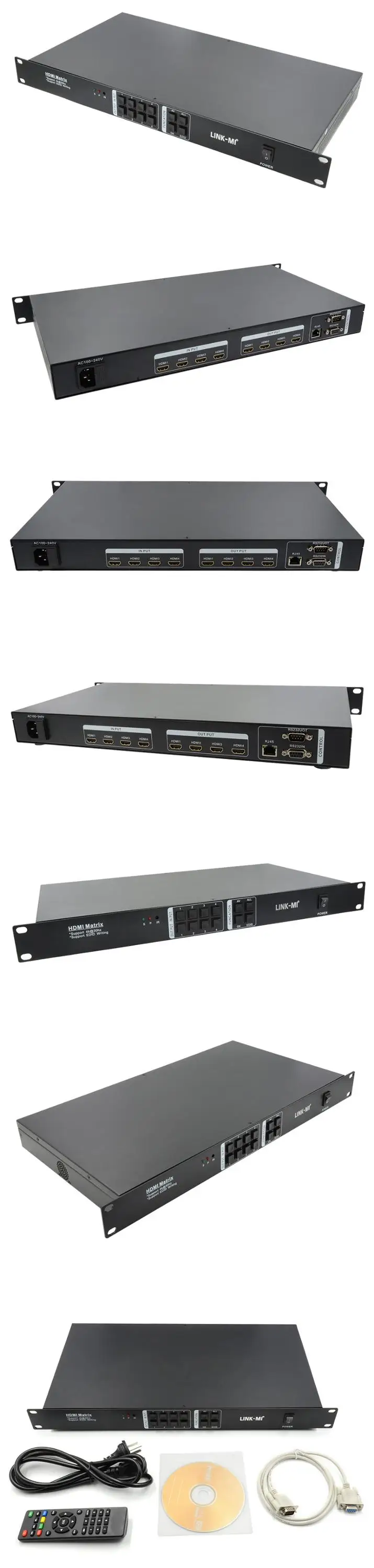 LINK-MI LM-MX44U HDMI Matrix 4x4 Switching System Support Fast Switching Operation 4 in 4 out Stable Signal