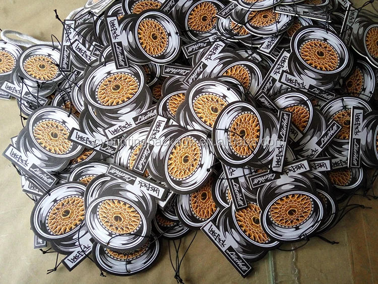 Round Shape Air Freshener Paper White Elastic String Air Freshener