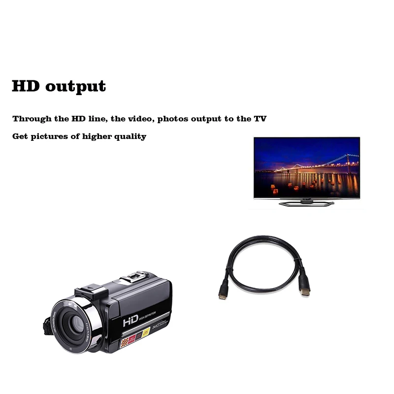 4k Camcorder Professional Video Camera 3.0 Full Hd Touch Screen 24 Mega