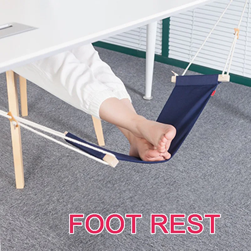 Woqi Foot Hammock Under Desk Adjustable Desk Foot Rest Hammock