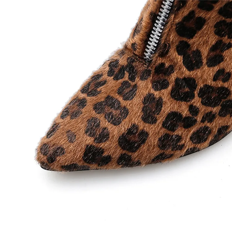 high heel leopard print boots