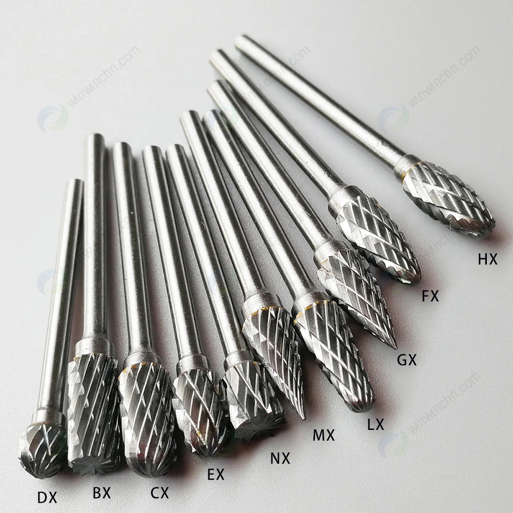 Hot Selling Tungsten Carbide Burrs 3mm Shank Set Package In 10 Types