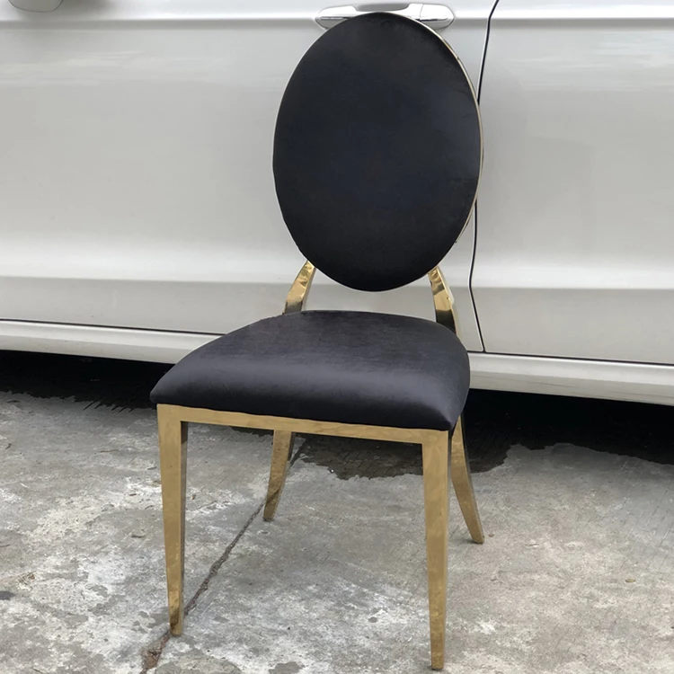 Popular Modern PU stainless steel frame gold Silver dining chair for dining room