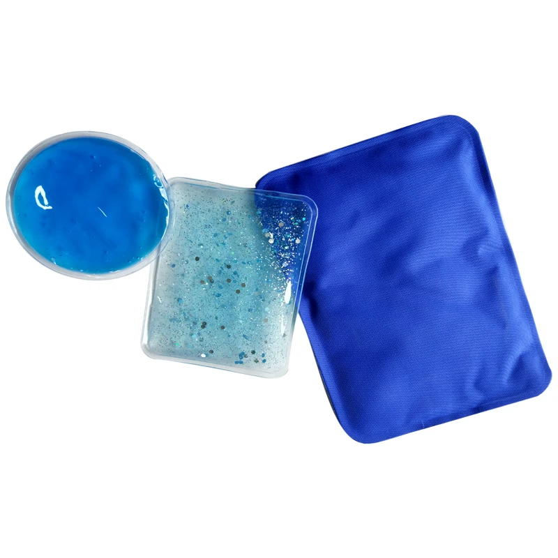 Round And Square Glitter Gel Kids Cool Pad Pain Relief Bulk Ice Packs