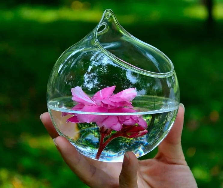 Ball Shape Hanging Glass Vase,Hanging Ball Shaped Glass Vase Handblown