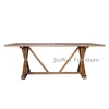 American country style dining room furniture solid oak wood dining table
