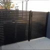 Customized Wooden Grain Aluminum Farm Slat Fencing Gates Aluminum fence