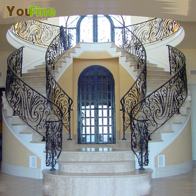 Decorative Modern House Wrought Iron Railing Parts For Decorative Modern House Wrought Iron Railing Parts For