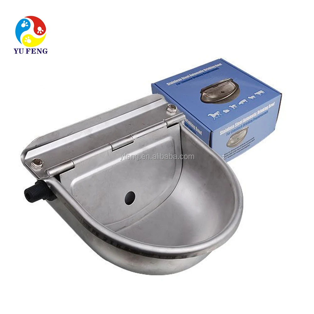 Automatic Dog Water Dog Feeder Trough Stainless Steel Bowl Auto