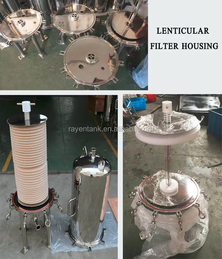 Sanitary 10" Fiter Beverage Juice Wine Beer Stainless Steel Filter