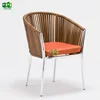 Ease Furniture Rattan Woven Arm Chair with Seat Cushion