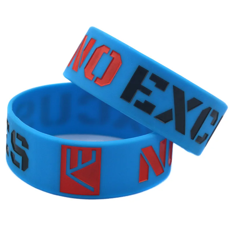 25pcs No Excuse Silicone Bracelet Fitness Motivation Wristband - Buy ...