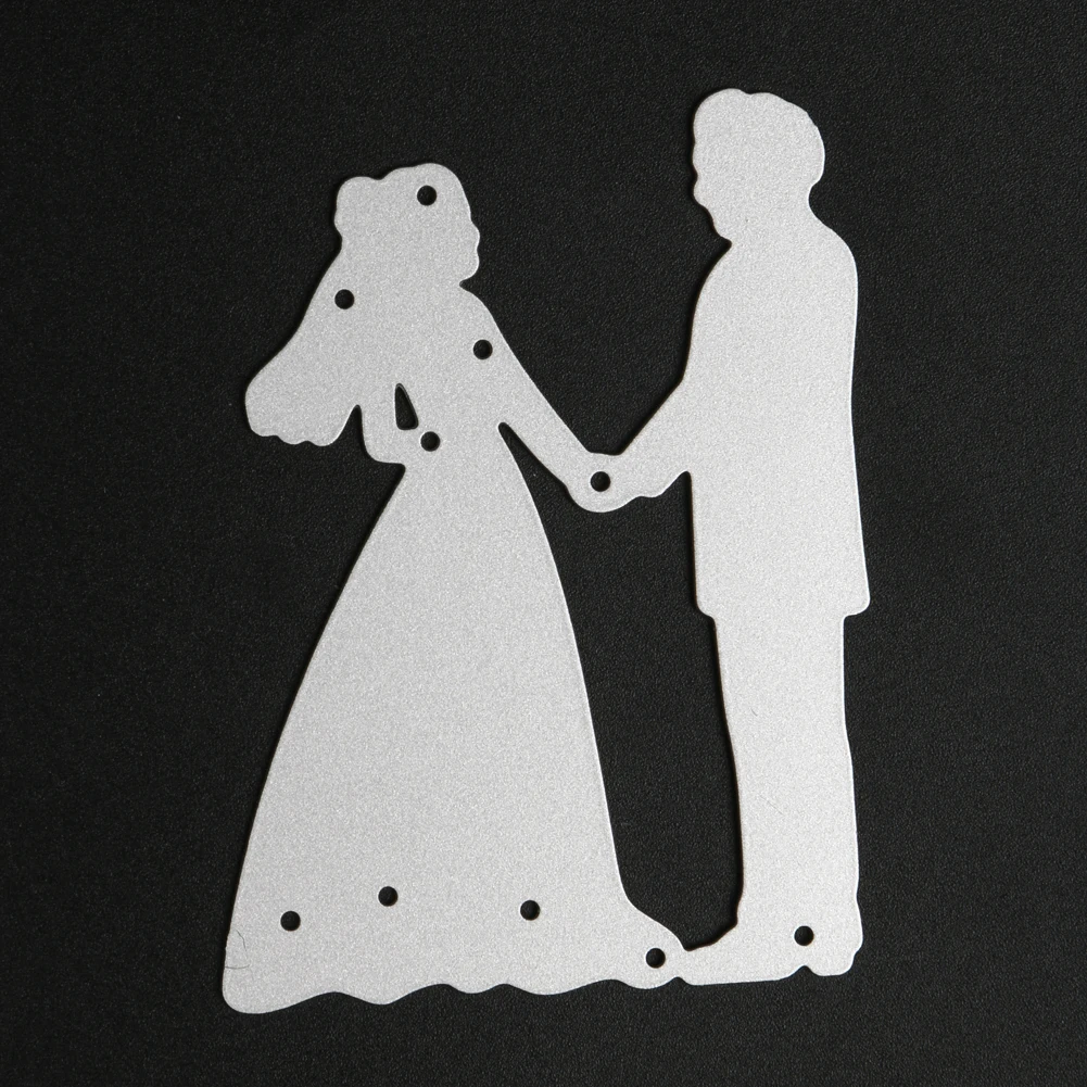 1pc Bride Groom Wedding Couple Metal Cutting Dies Stencils Diy 