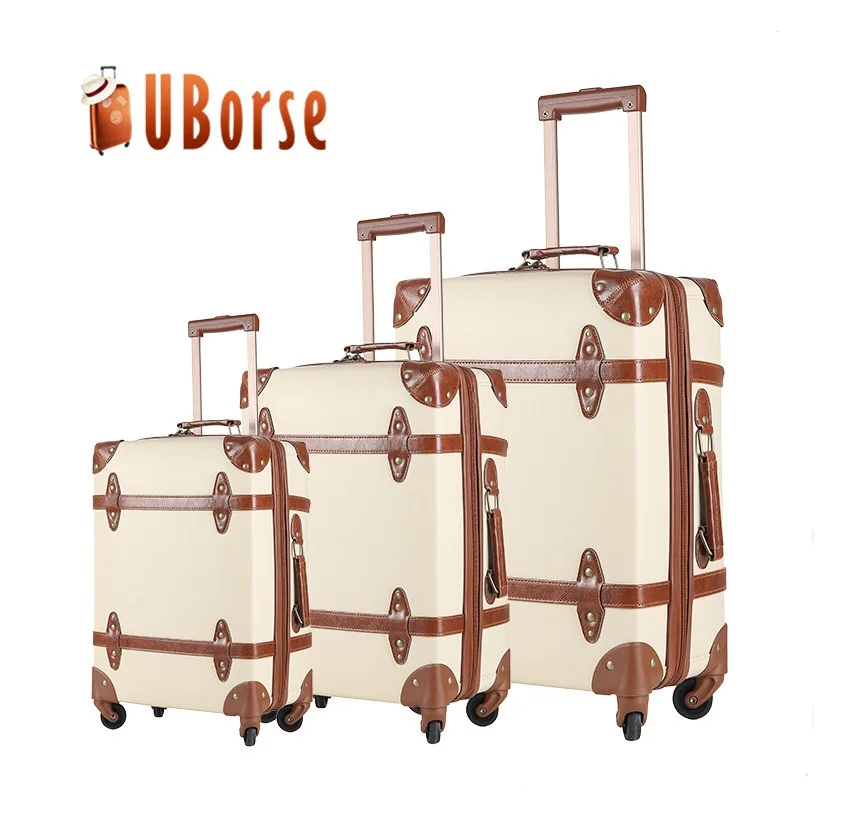 vintage style suitcase with wheels