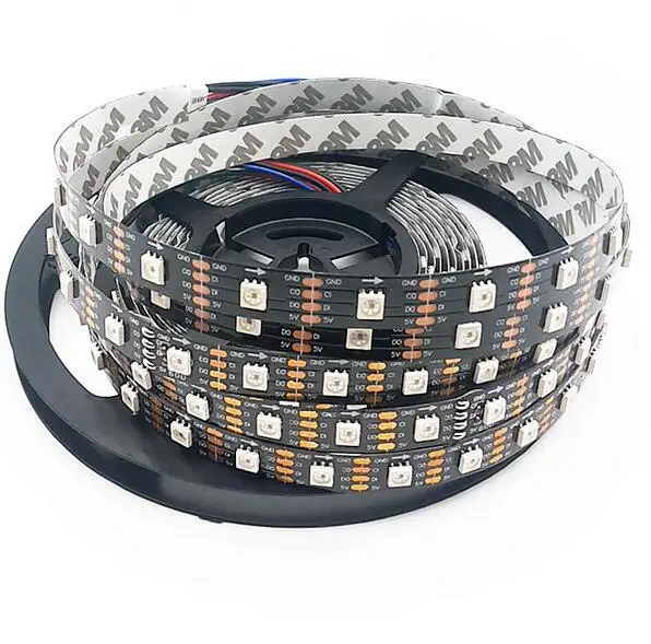 digital led strip 5050rgb apa102 led strip 60 leds black PCB
