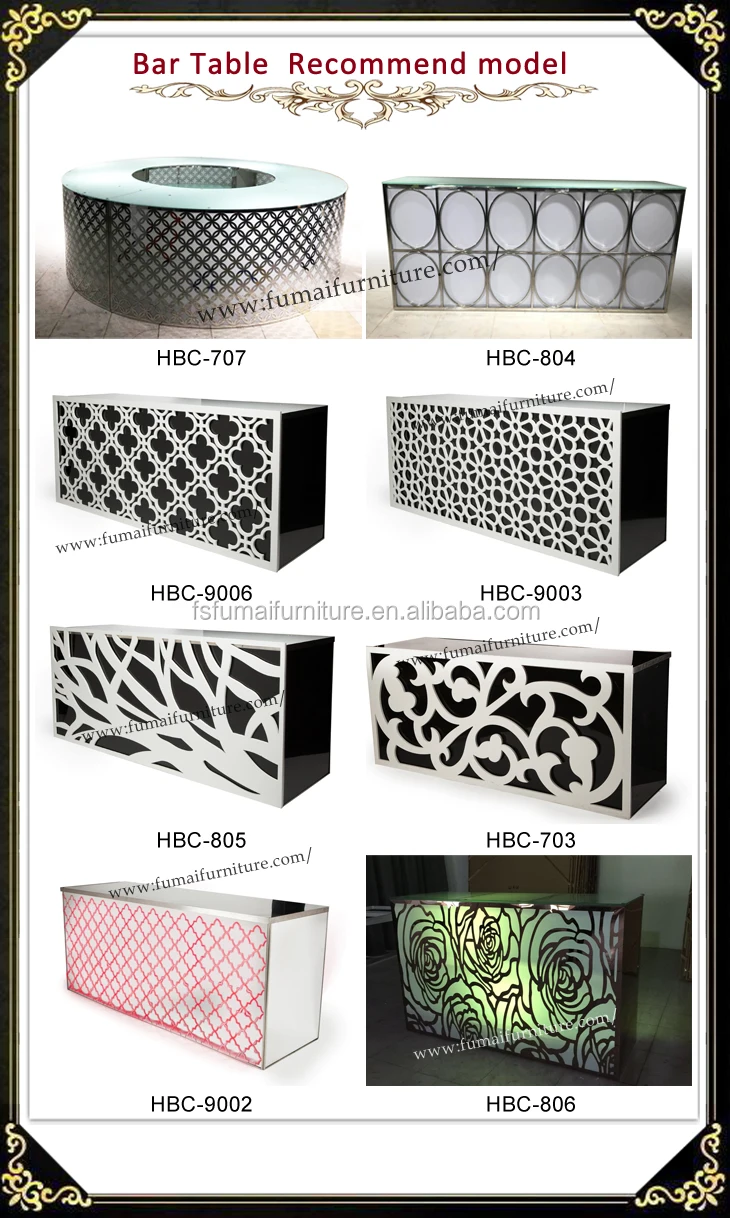 Upmarket Metal Luxury Bar Furniture Dubai With Stainless Steel Leg