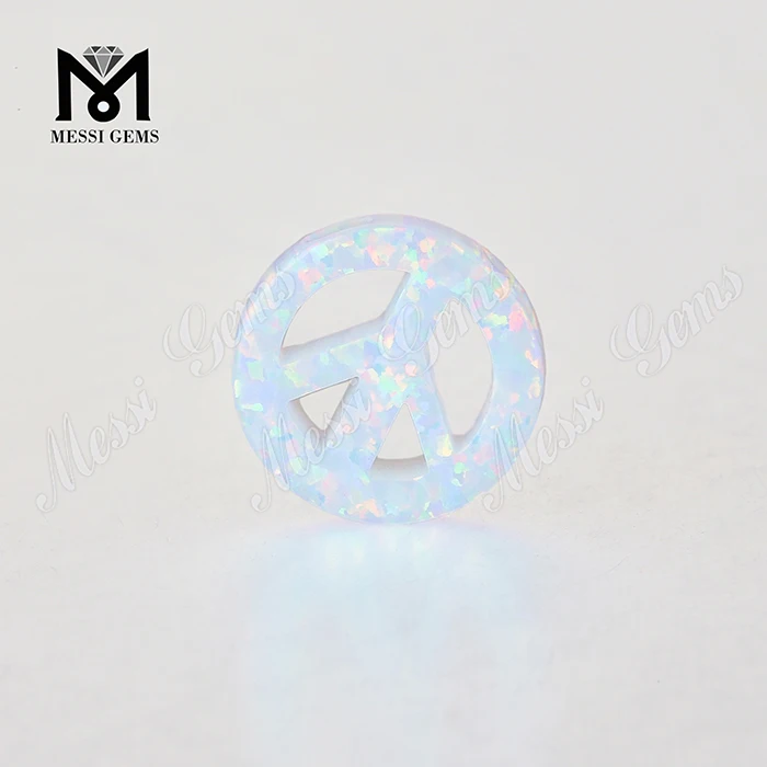 peace shape loose shape opal stones, synthetic opal cabochon
