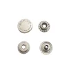 Eco-friendly lead free custom silver color logo stamp coat snap button