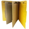 High Quality 2 Divider Letter Size Yellow Pressboard Classification File Folders with Fasteners