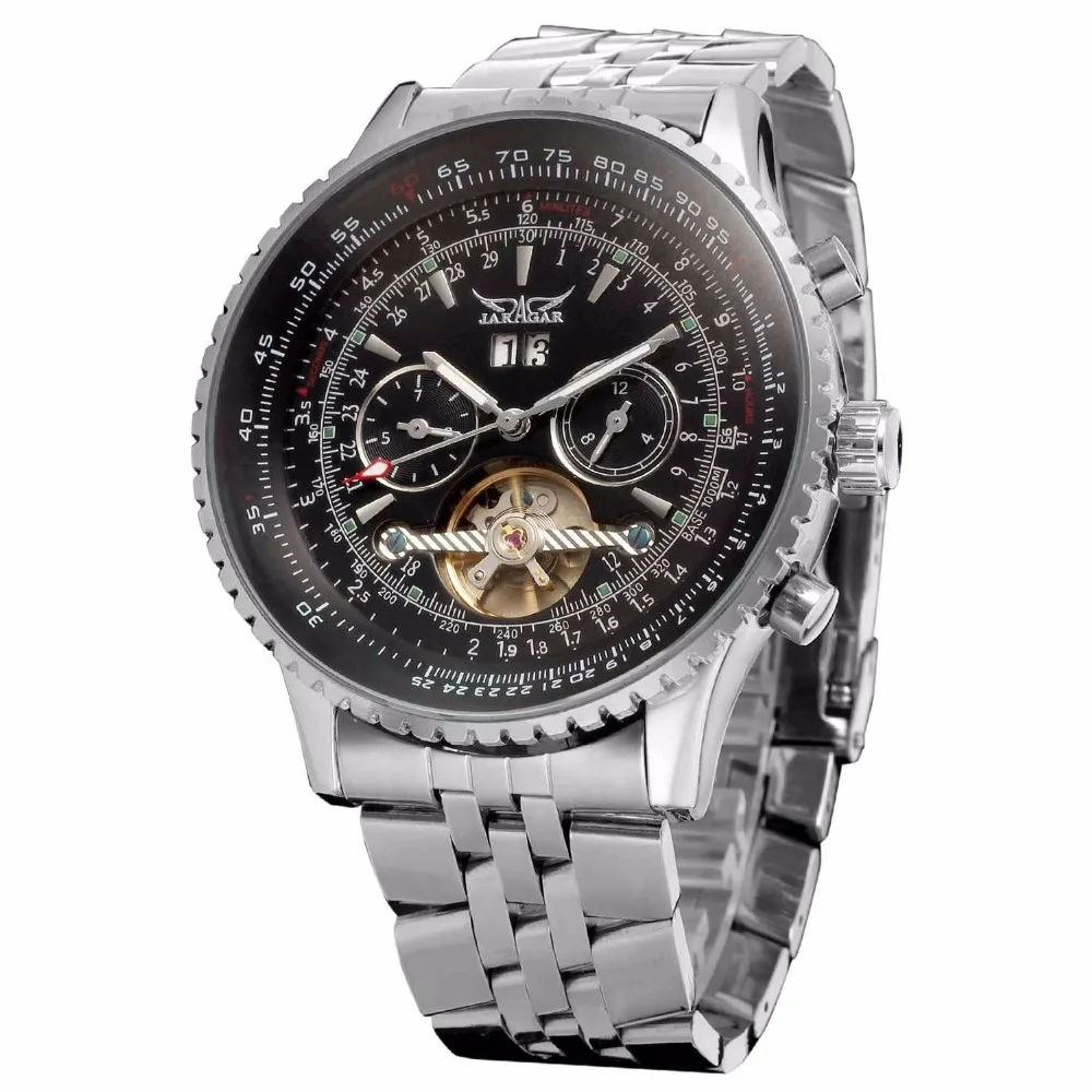 Jaragar 048 Luxury Mens Jaragar Watches Skeleton Automatic Mechanical ...