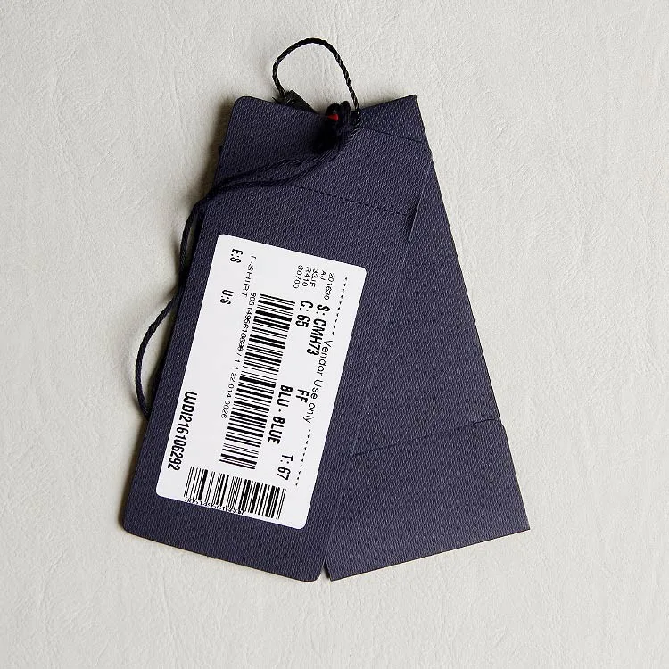Set linen paper tag including blue paper tag and blue paper spare ...