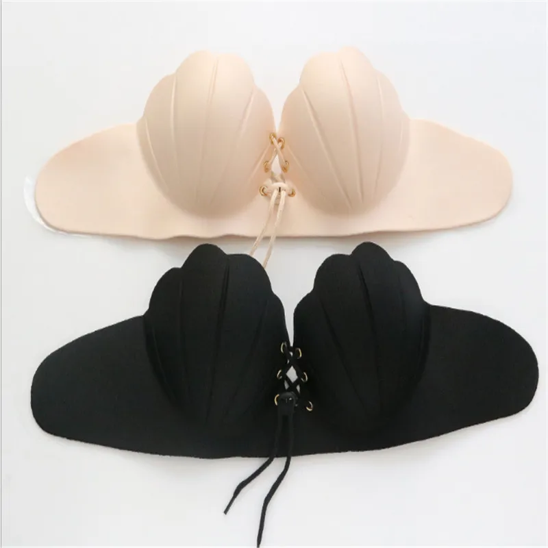 Hot sexy girls womens images push up backless adhesive invisible bra