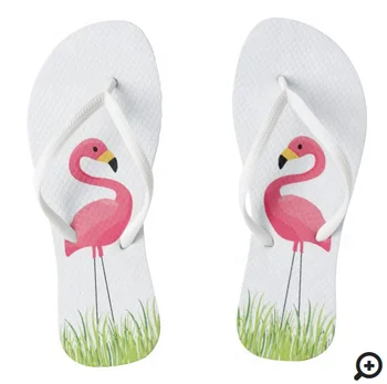 pink flamingo flip flops