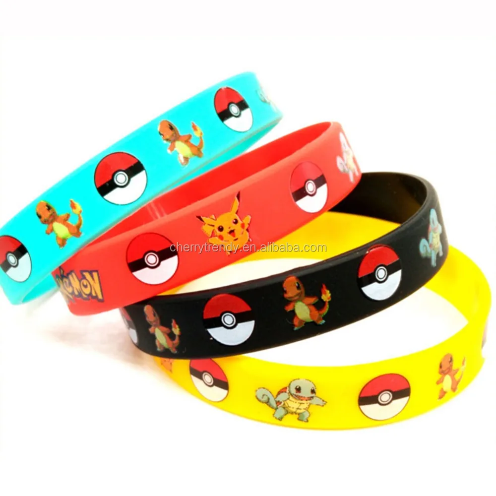 POKEMON Sun and Moon RUBBER BRACELETS (6) ~ Birthday Party Supplies  Silicone