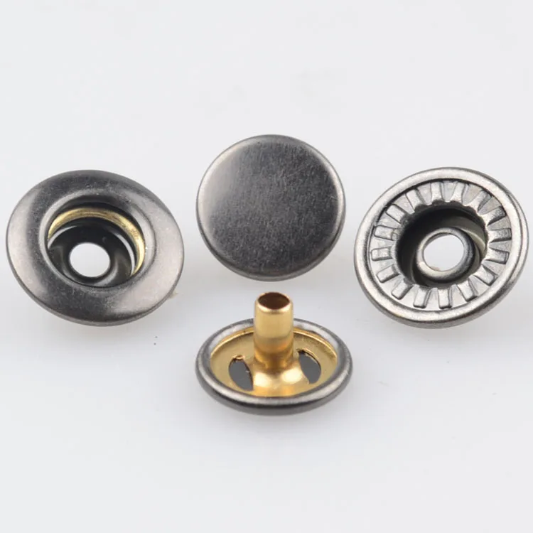 Strong Metal Snap Button Hidden Button For Garment Antique Brass Snaps ...