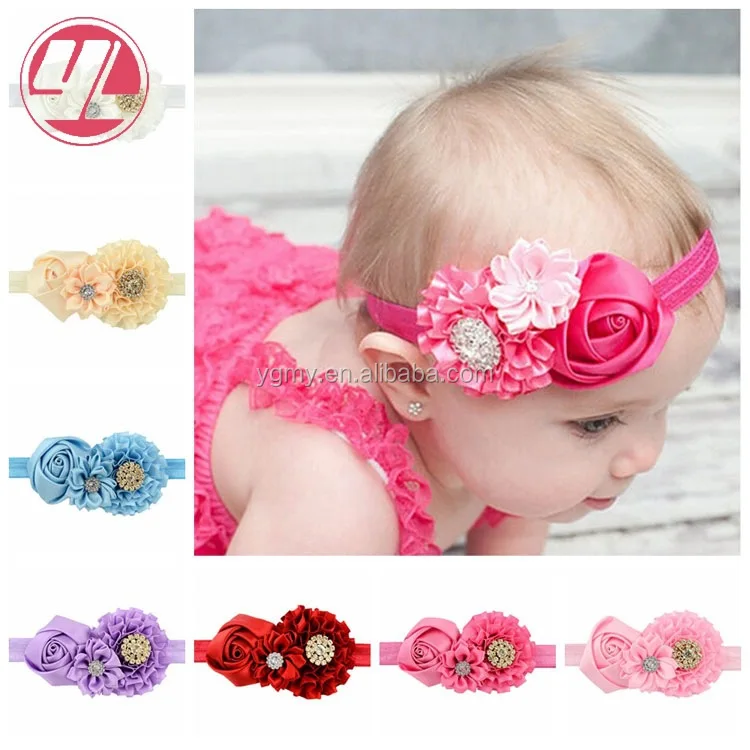 baby hair bands with flowers