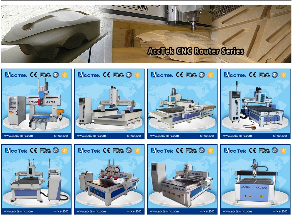 AccTek multifuction 4heads cnc router 1325 (6)
