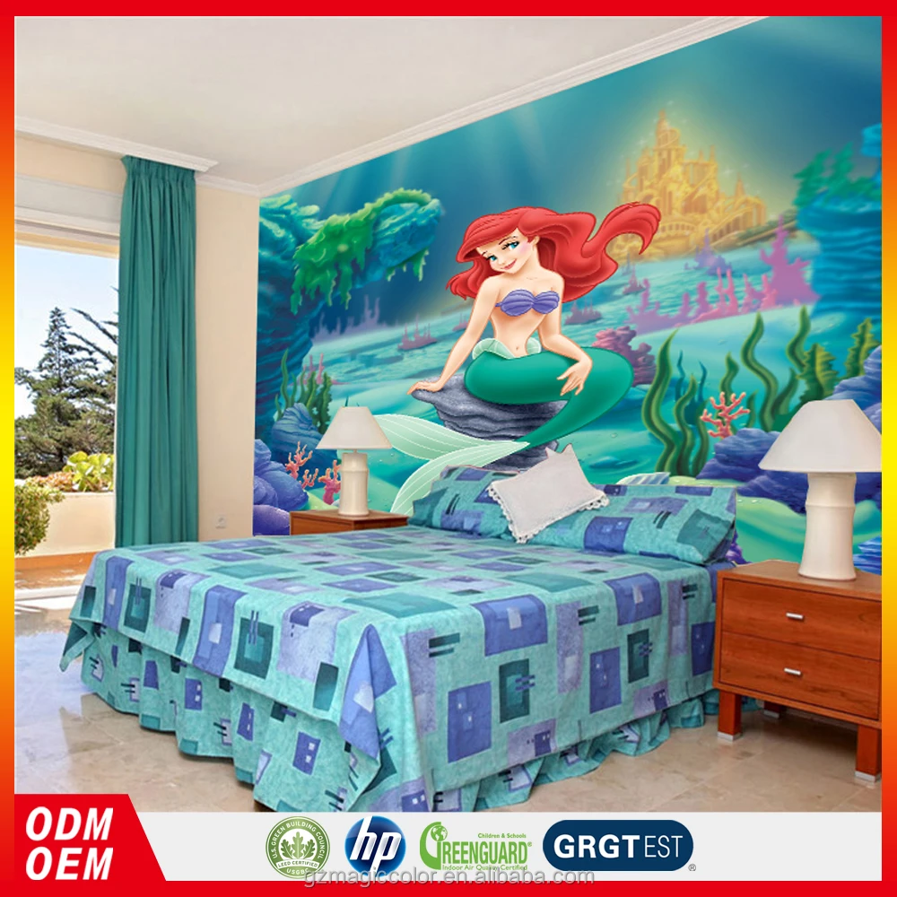 Mermaid Anak Wallpaper Dinding Dekorasi Mermaid Gambar Wallpaper