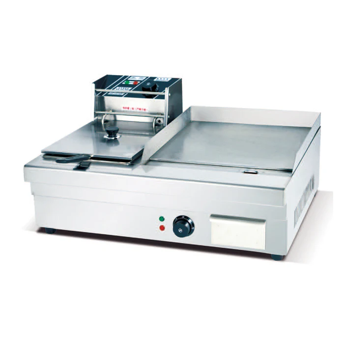 Stainless Steel Electric Deep Fryer & Flat Plate Grill Griddle Buy Fryer And Griddle,Electric