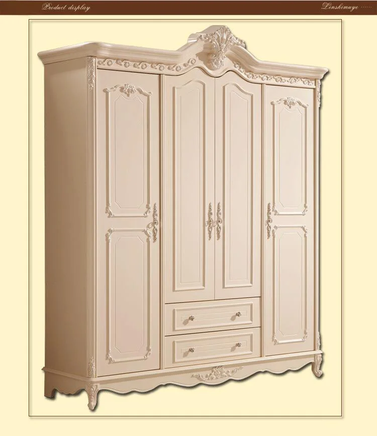 four door wardrobe antique European whole wardrobe French bedroom furniture wardrobe p10176