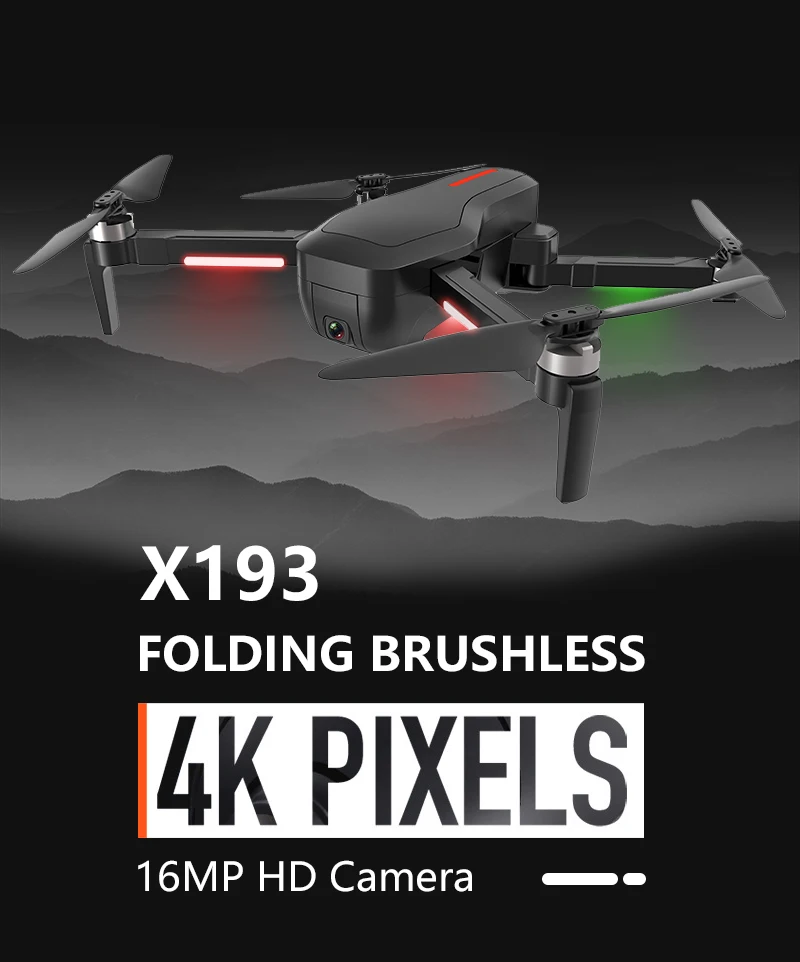 Global Drone Gw198 Professional Fpv Brushless Drone Camera 1080p Follow