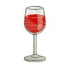 Wholesale Fashion Wine Glass Embroidery Custom Patch Sew Iron on Embroidered Patches For Clothing