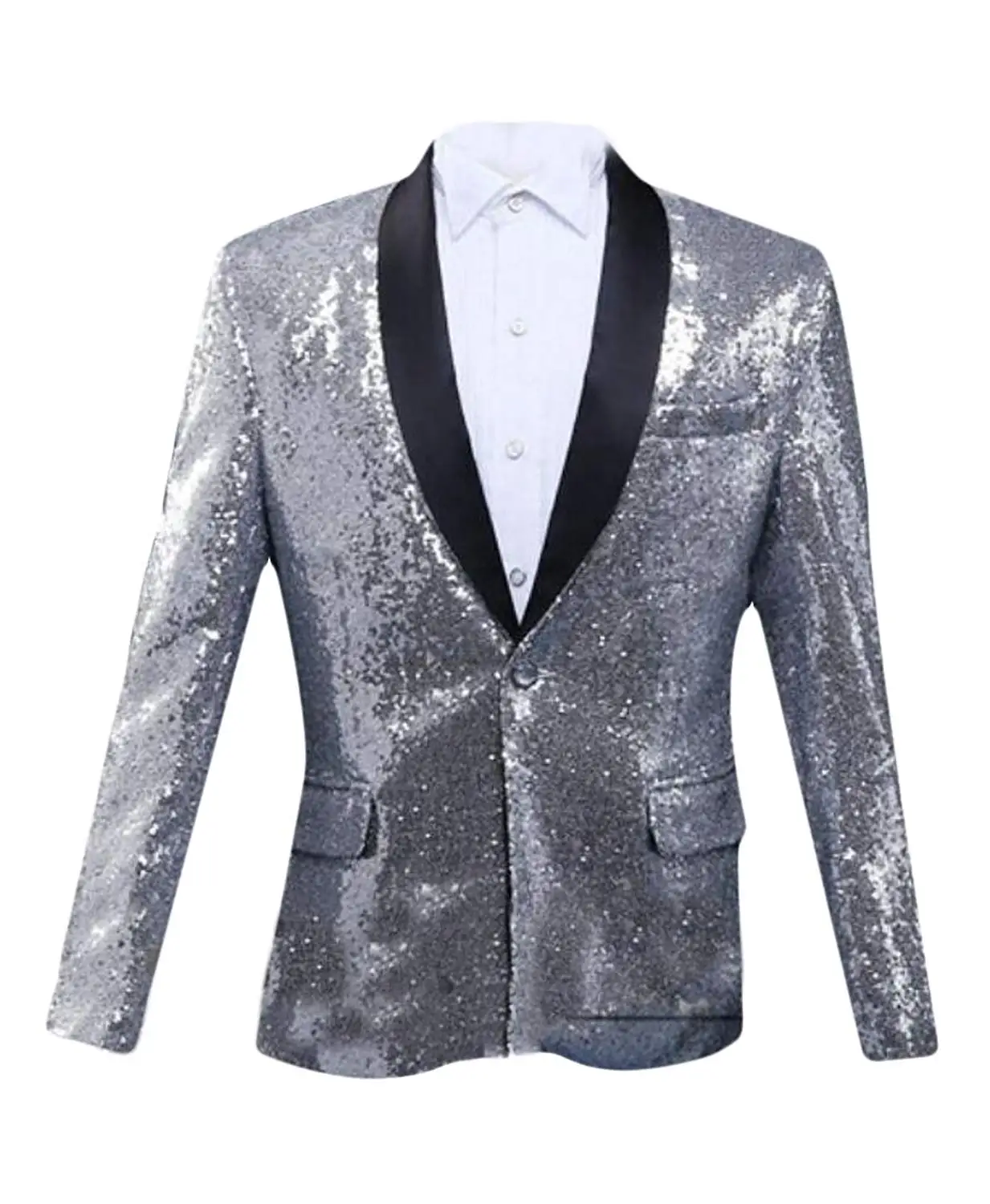 WSPLYSPJY Mens Classic Party Slim Fitted Sequin Crewneck Outwear Sweatshirts